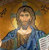 Il mosaico del Cristo pantocratore che si trova nell'abside della cattedrale di Cefalù
